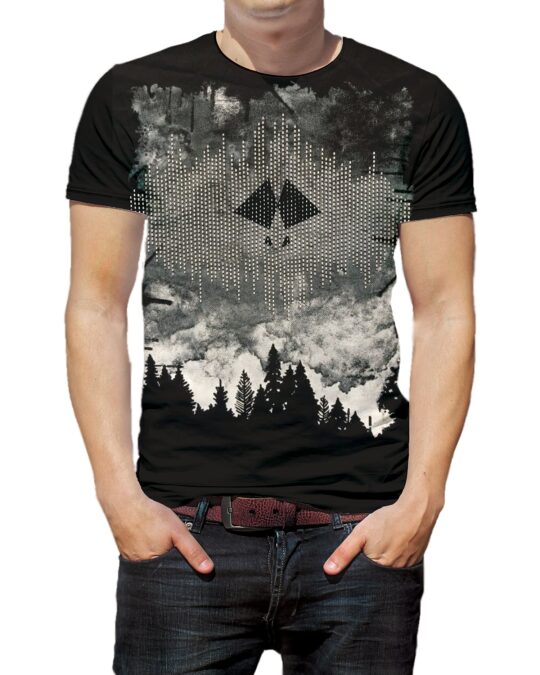 Black 3D Men's Casual T-shirt -BT251.