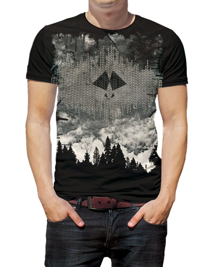 Black 3D Men's Casual T-shirt -BT251.