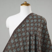 KACHCHH JI CHHAAP Brown - 3 Kaam Ajrakh Block Printing Natural Dyed Cotton Fabric