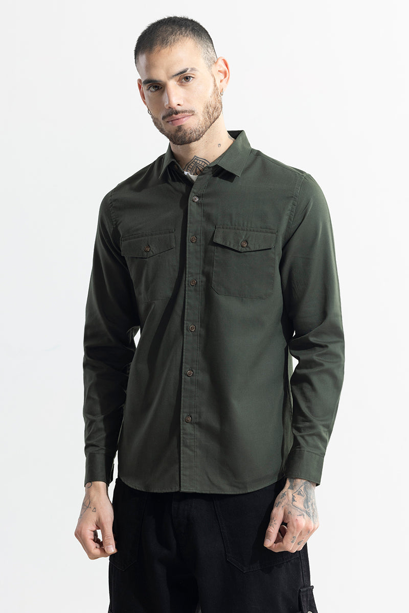 SNITCH Kameron Olive Shirt - view 5