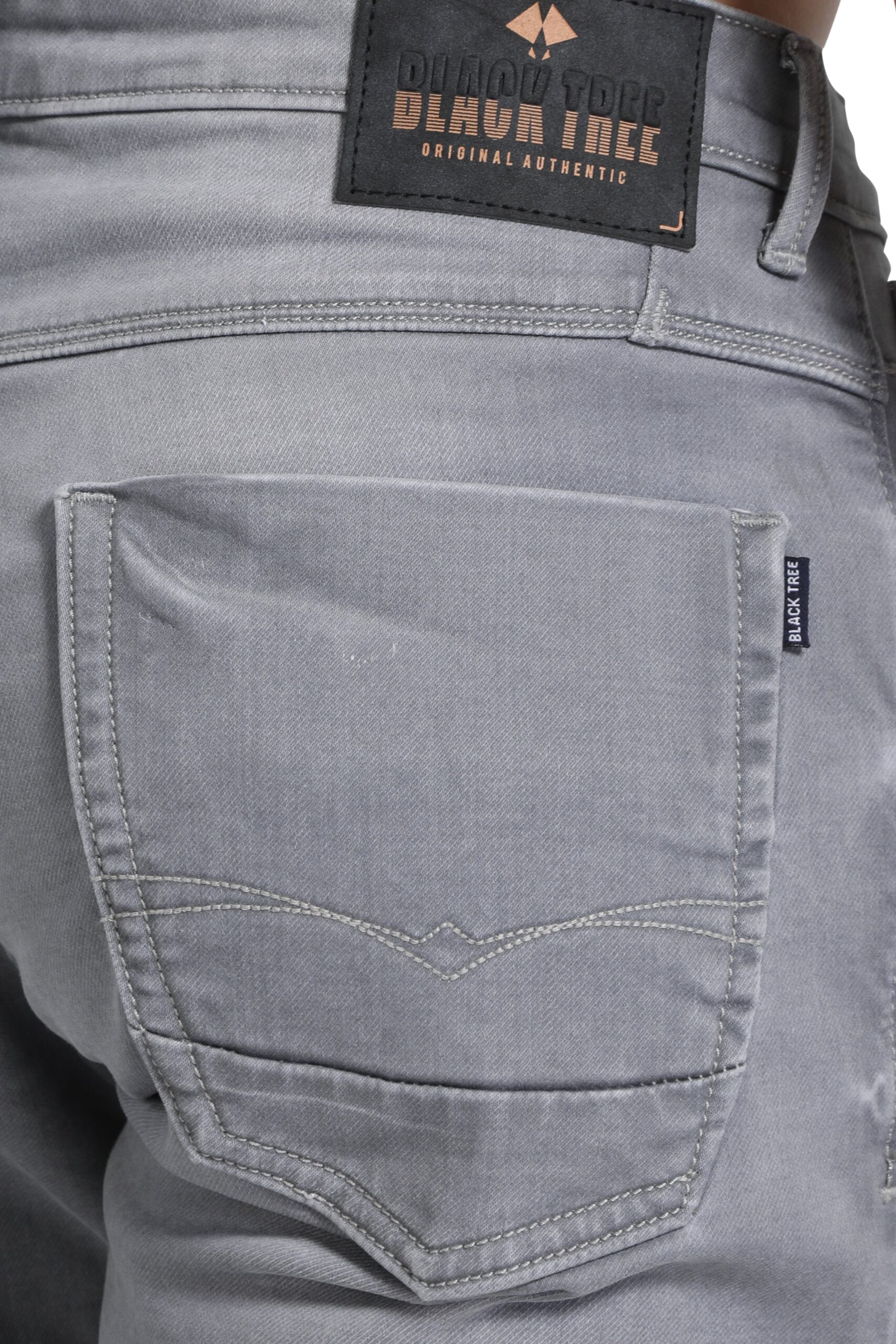 BLACK TREE MEN'S SKINNY FIT GREY STREET STYLE JEANS BT0015..