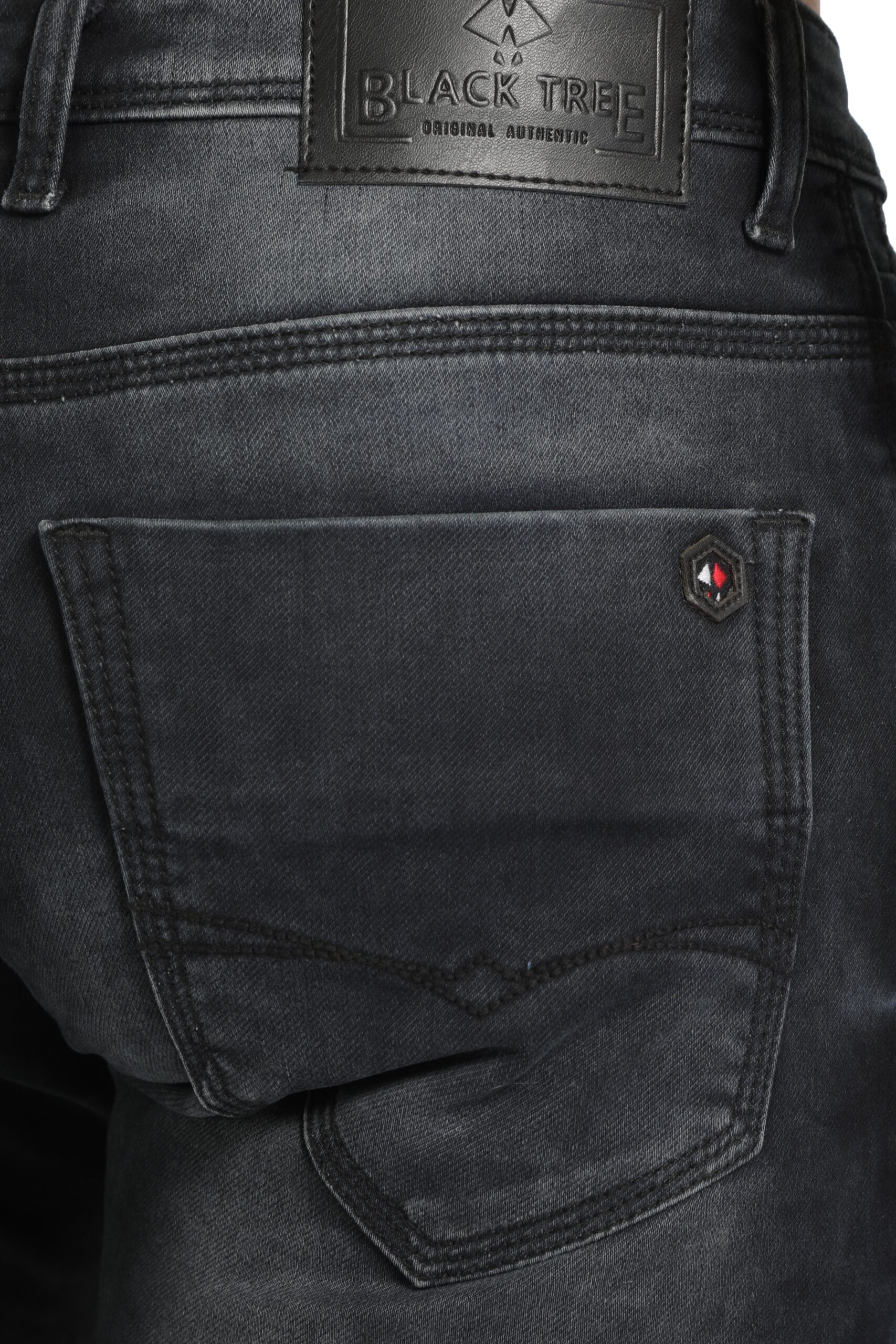 BLACKTREE MEN'S AUTUMN DARK COLOURED STRETCH VINTAGE CASUAL JEANS BT006..