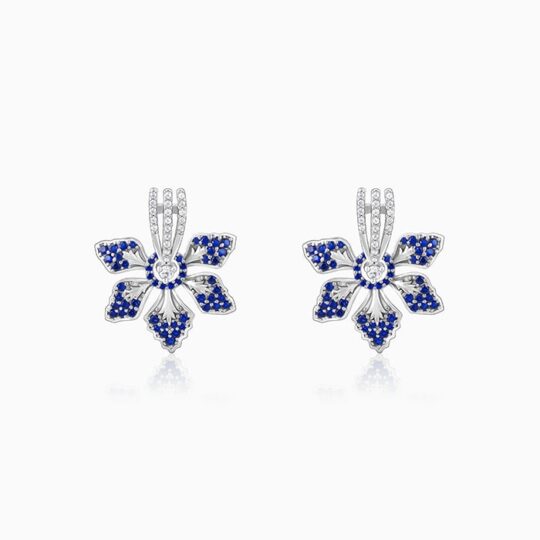 GIVA Jewellery Silver Blue Ebony Convertible Earrings - view 2