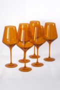 Estelle Colored Glass Estelle Colored Wine Stemware - Set of 6 {Butterscotch}