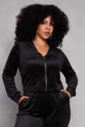 Plus Size Iris Velour Hooded Sweatshirt – Women's
