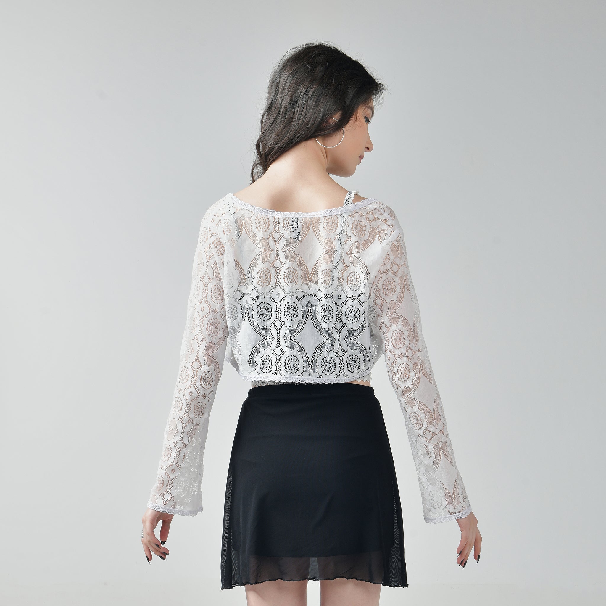 IZF Lace beach shrug – White - view 2
