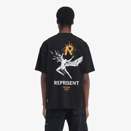 Represent | ICARUS T-SHIRT { JET BLACK - view 2