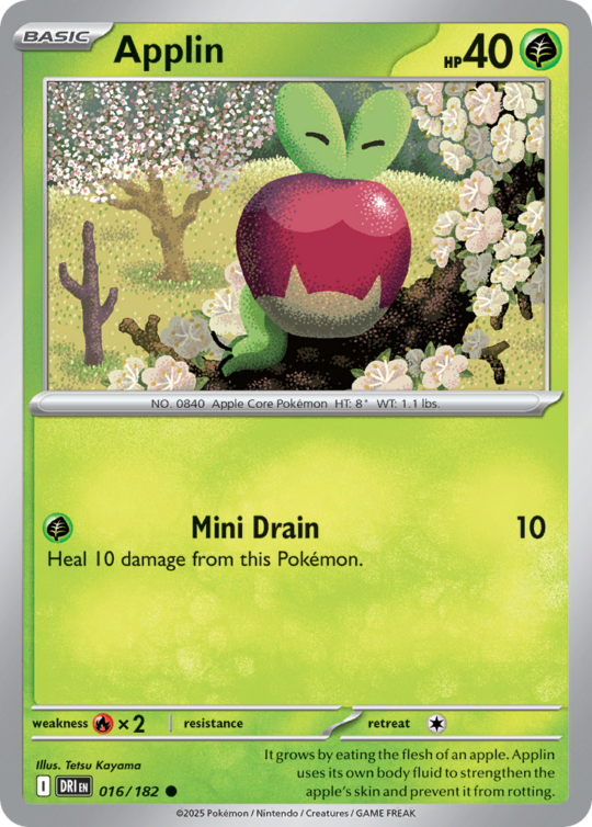 Common sv10-016 non-holo – Pokémon Applin - 016/182 - Common [sv10-016] [Non-Holo] - Applin - 016/182 - Common