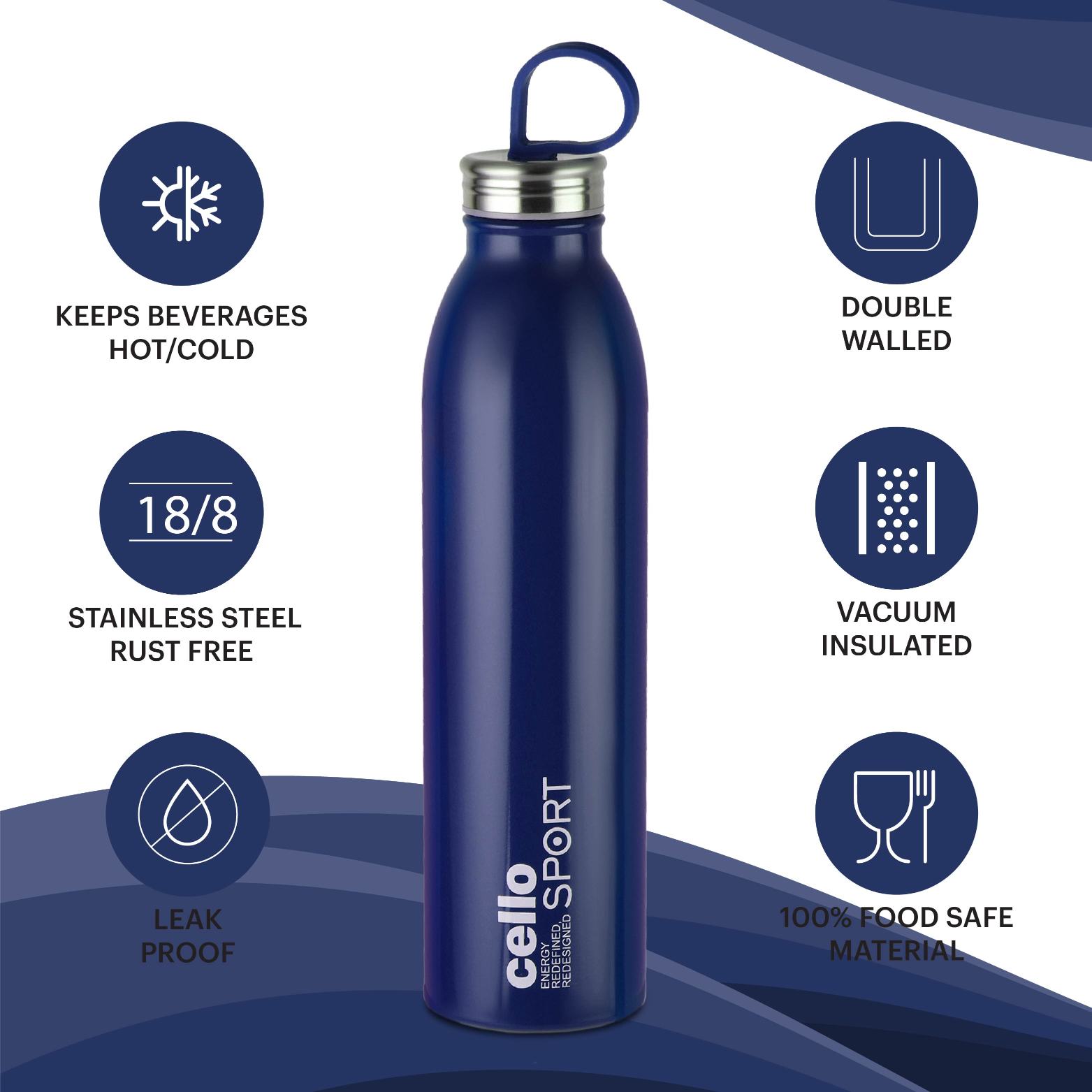 Cello Nios Flask, Vacusteel Water Bottle - view 16