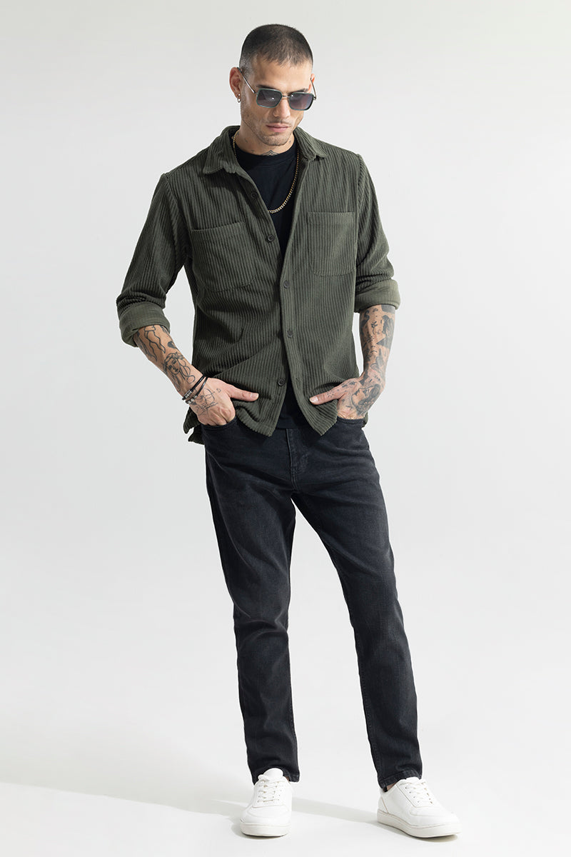 SNITCH Cozy Cord Olive Shirt - view 3