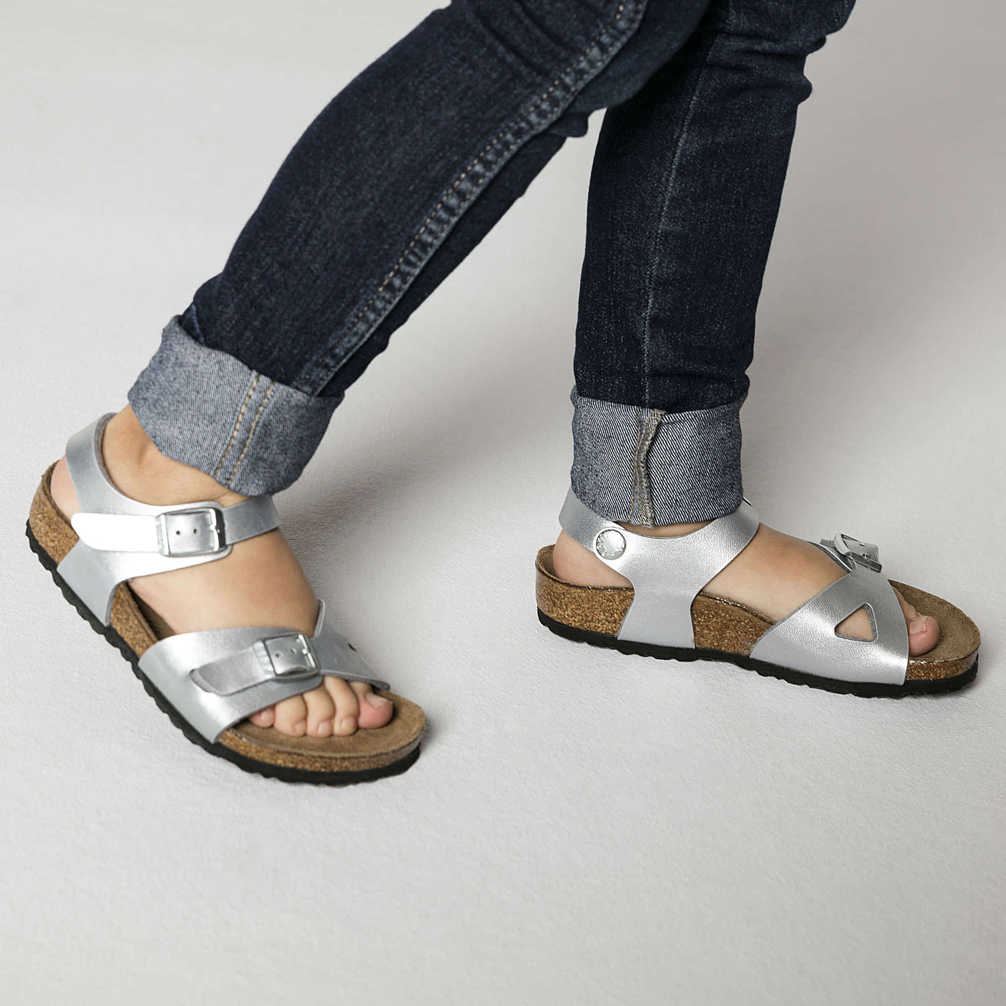 Birkenstock Rio Kids Birko-Flor – Silver Silver - view 7