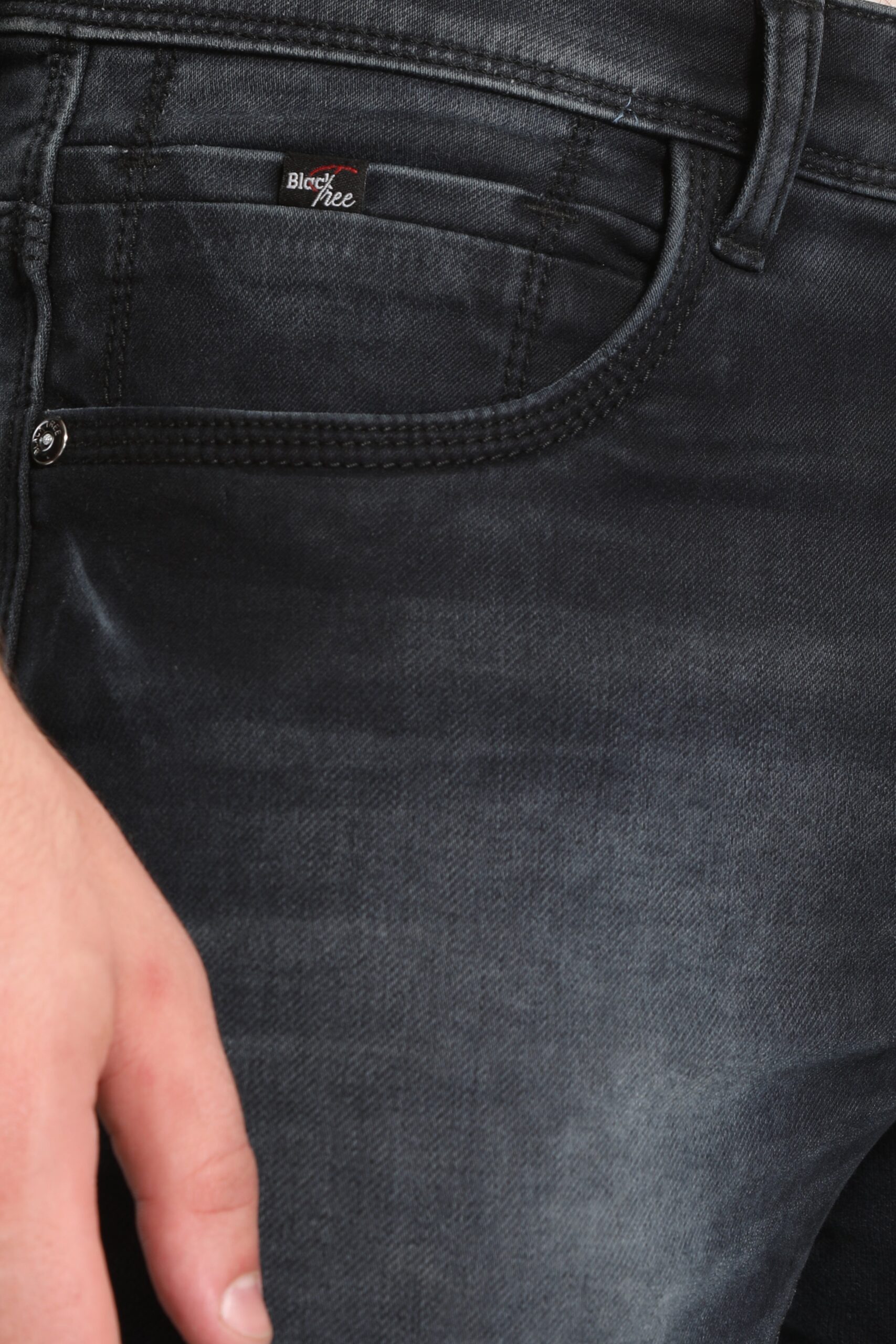 BLACKTREE MEN'S AUTUMN DARK COLOURED STRETCH VINTAGE CASUAL JEANS BT006..