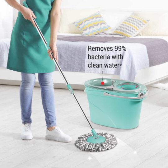 Twin Star SS Spin Mop (Spotzero by Milton) – Aqua Green - view 2