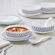 My Borosil Larah by Borosil Ocean Soup Bowl w Saucer Set