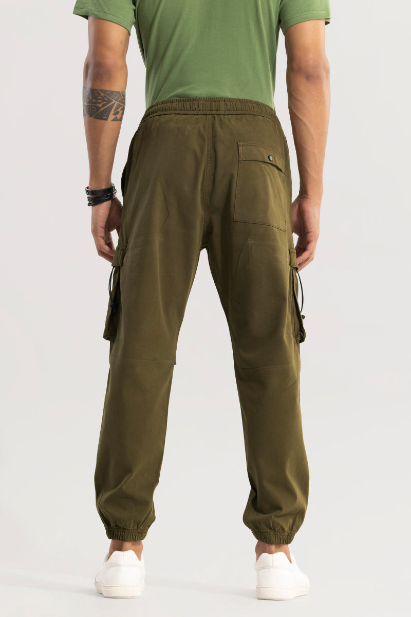 BlackTree Hexa-Pocket Olive Cargo Pant - view 7