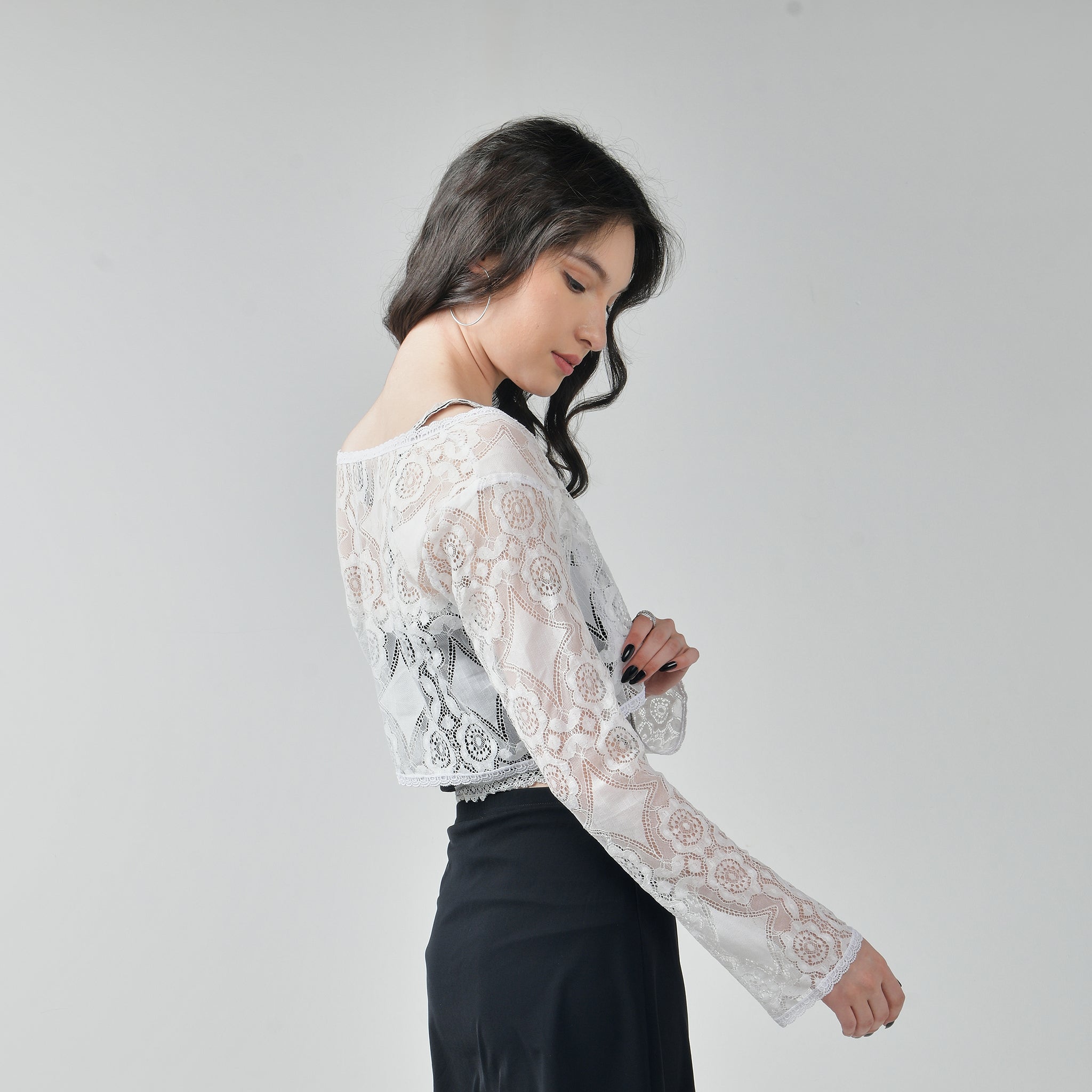 IZF Lace beach shrug – White - view 3