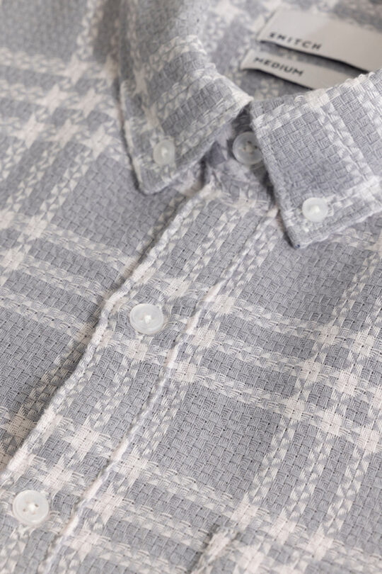 SNITCH Boxed Checks Grey Shirt - view 2