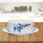 My Borosil Larah by Borosil Mimosa Soup Bowl w Saucer Set