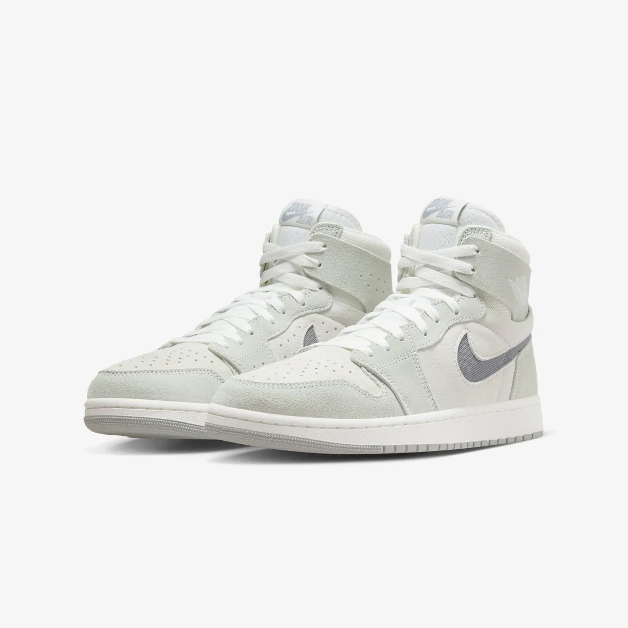 Jordan | AIR JORDAN 1 ZOOM CMFT 2 { SUMMIT WHITE/PARTICLE GREY-LIGHT SILVER