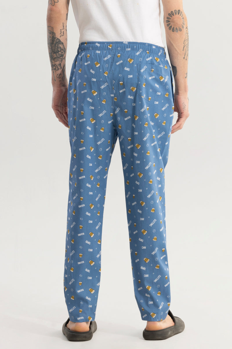 SNITCH Chai Print Blue Pyjama - view 8