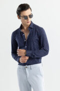 SNITCH EasyFlex Flora Motif Shirt – Blue