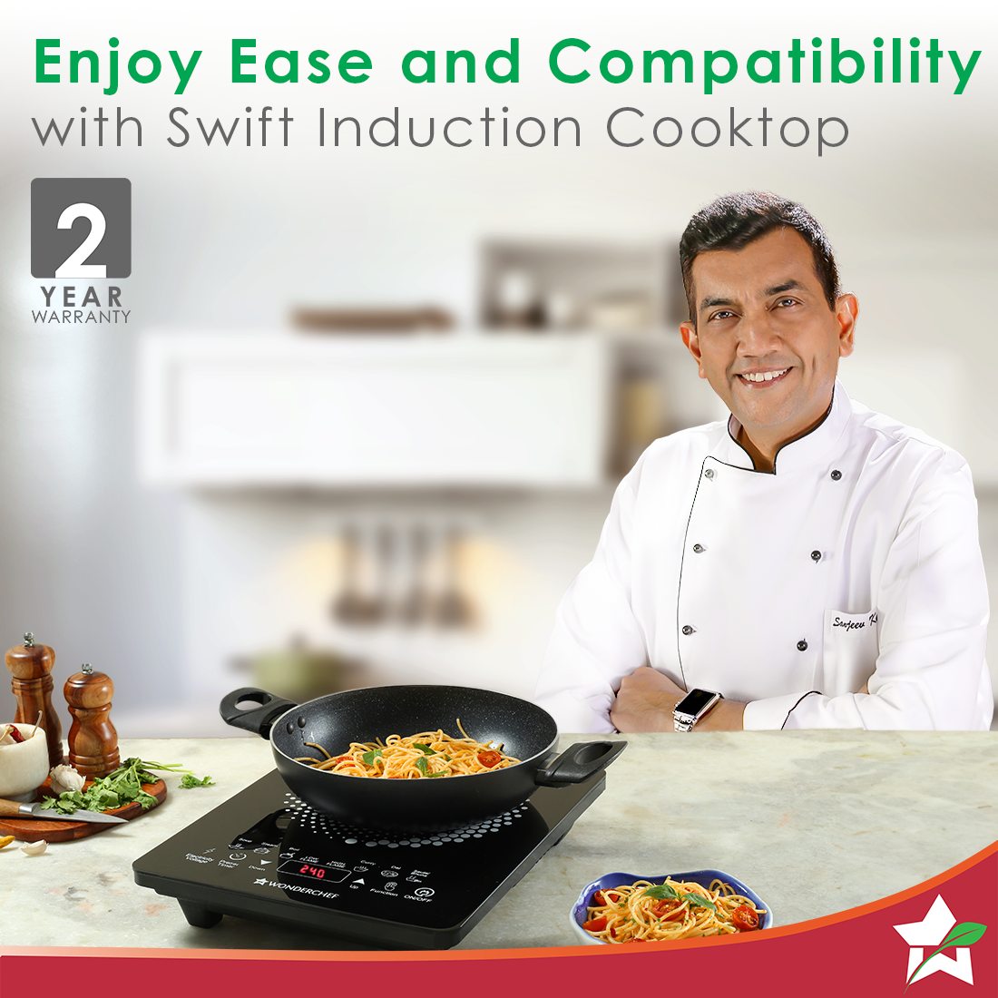 Wonderchef Swift Induction Cooktop with 8 Power Settings|2200 Watt - view 2