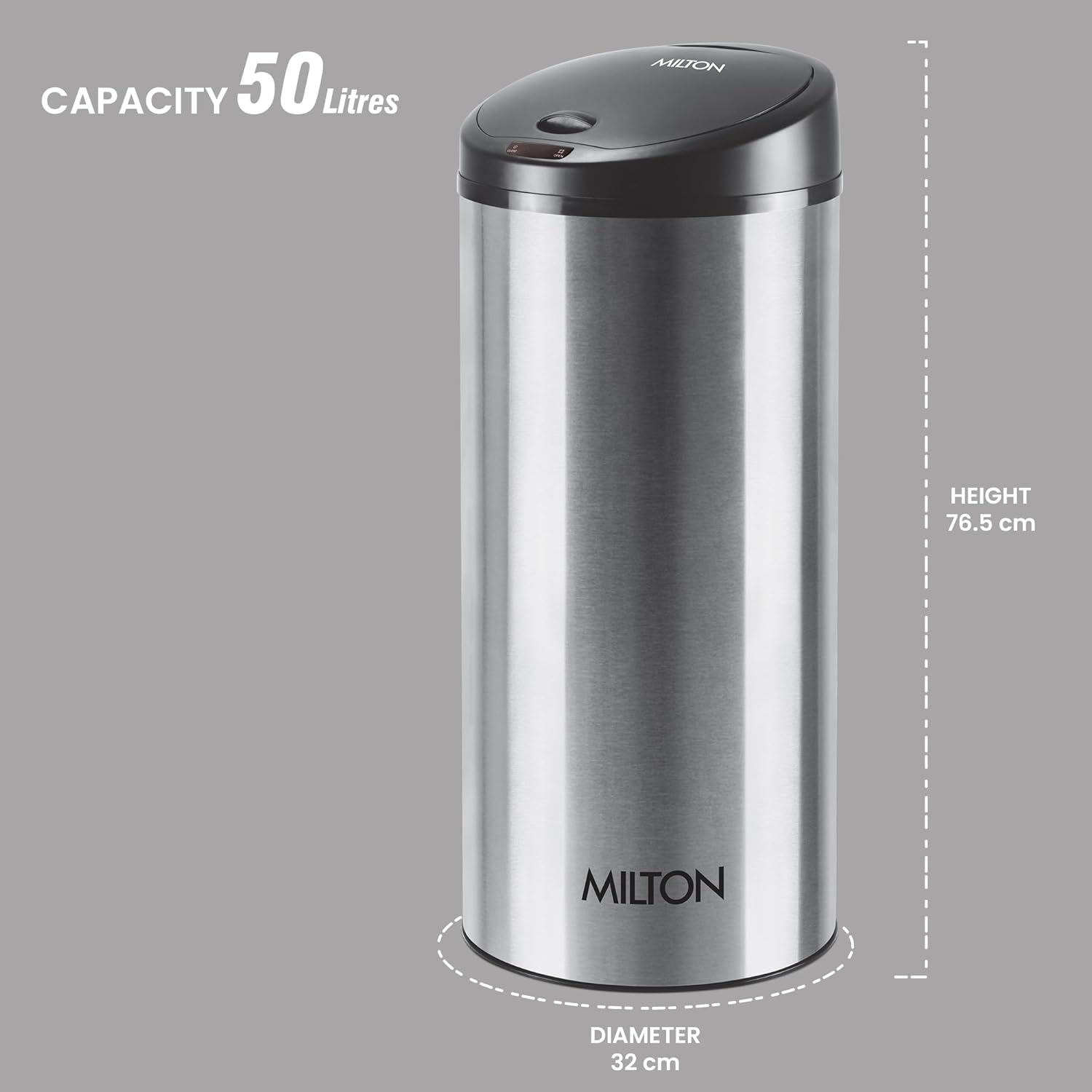 Sensor Dustbin (Milton) – Steel - view 9