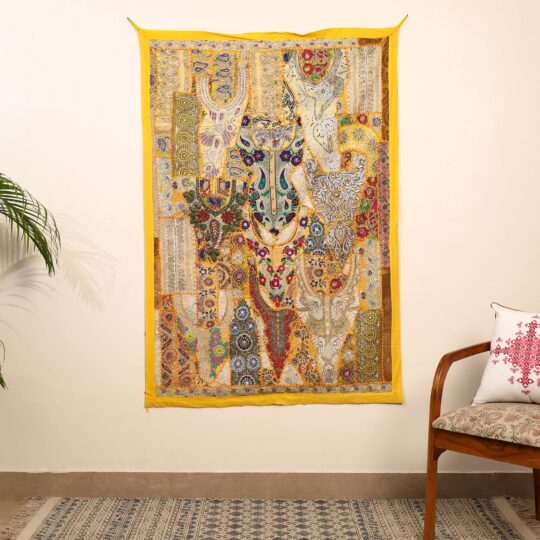 KACHCHH JI CHHAAP Banjara Beadwork Embroidery Tapestry Wall Hanging 18