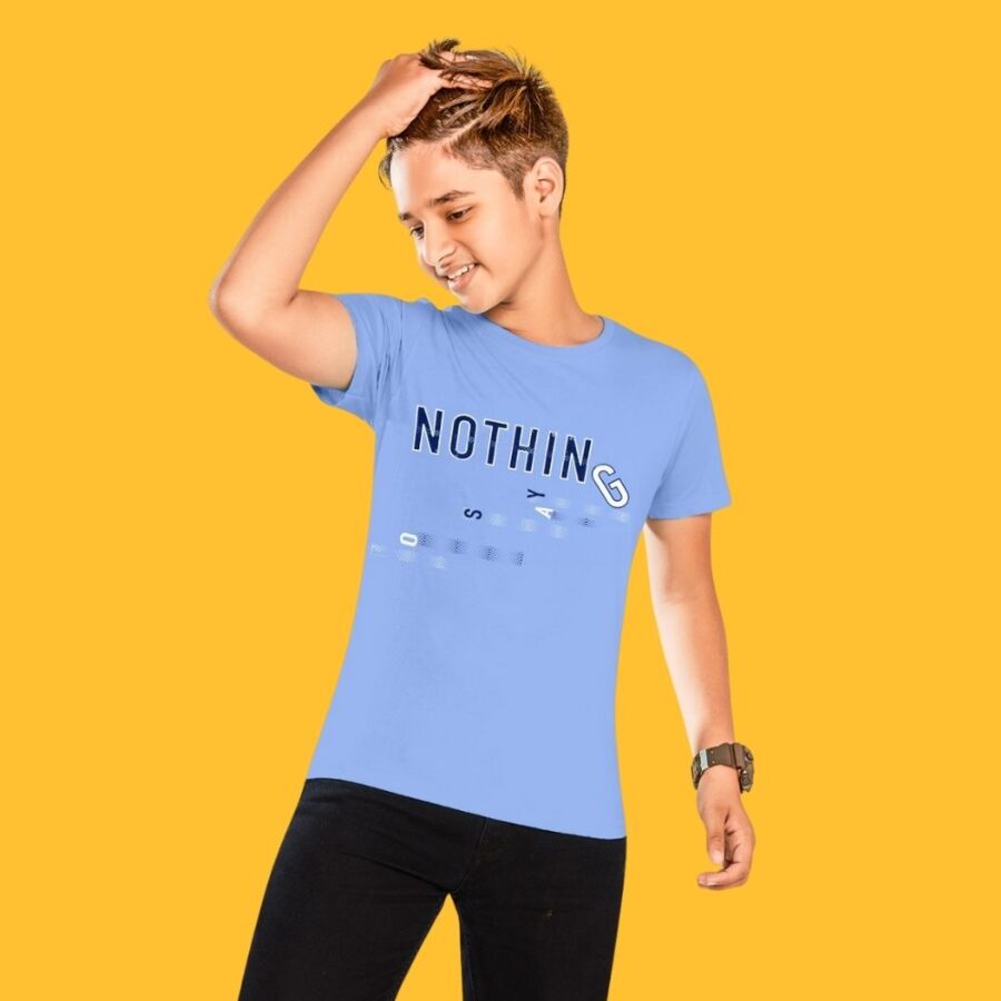 BlackTree (THHOR Series) ROUND NECK REYON Sky Blue TEES FOR KIDS