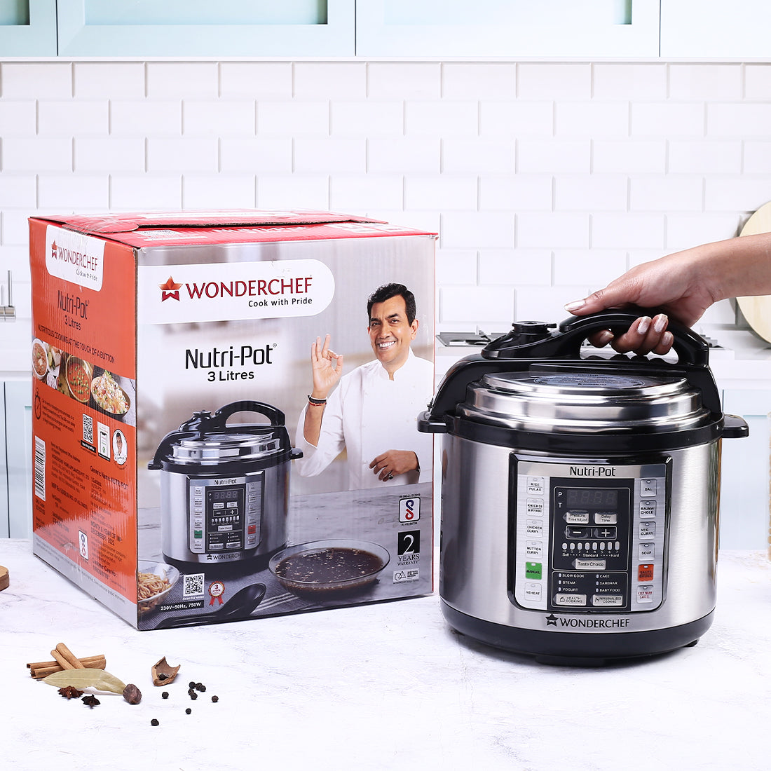 Wonderchef Renewed Nutri-Pot | 3L | Electric Pressure Cooker with 7-in-1 Functions - view 8
