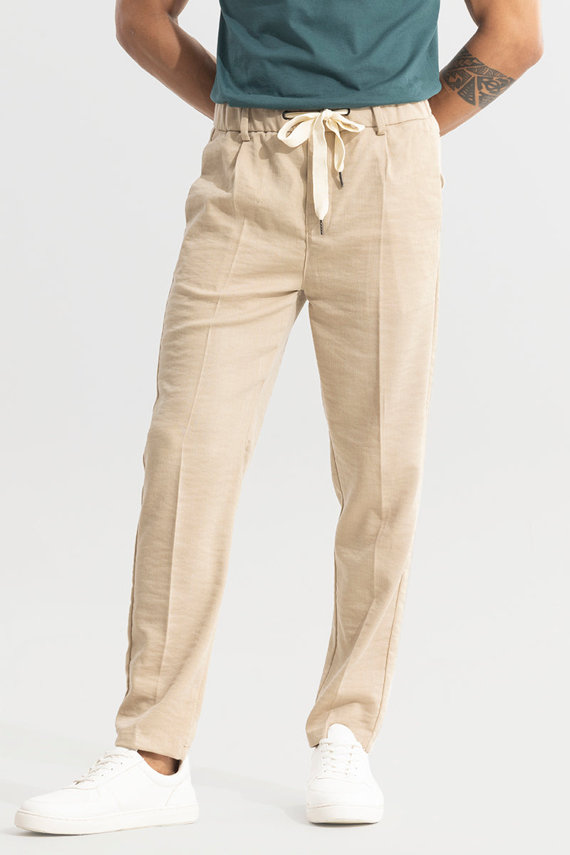 SNITCH Soft Stride Beige Trouser