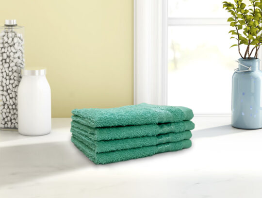 Spaces India Welspun Anti Bacterial 100% Cotton Face Towel Set (4 Pcs)