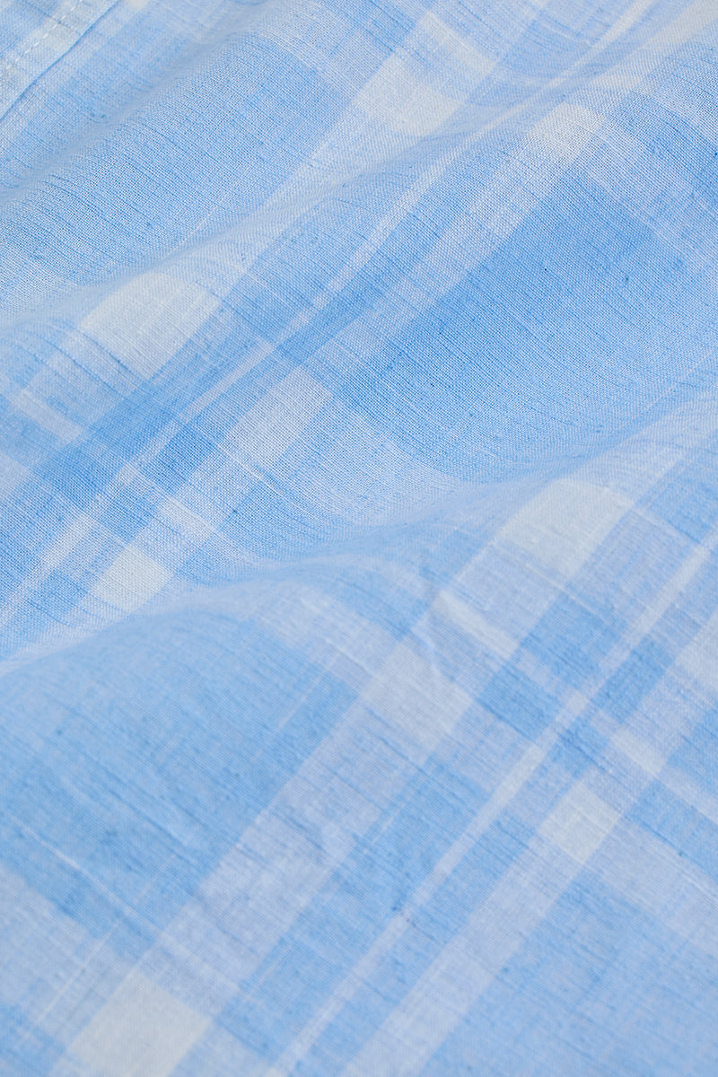 SNITCH Light Blue Checks Oxford Shirt - view 9