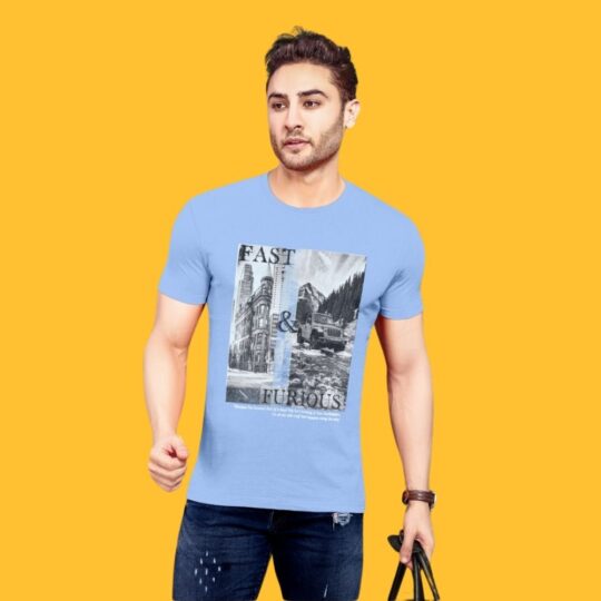 BlackTree(THHOR Series) ROUND NECK Sky Blue TEES