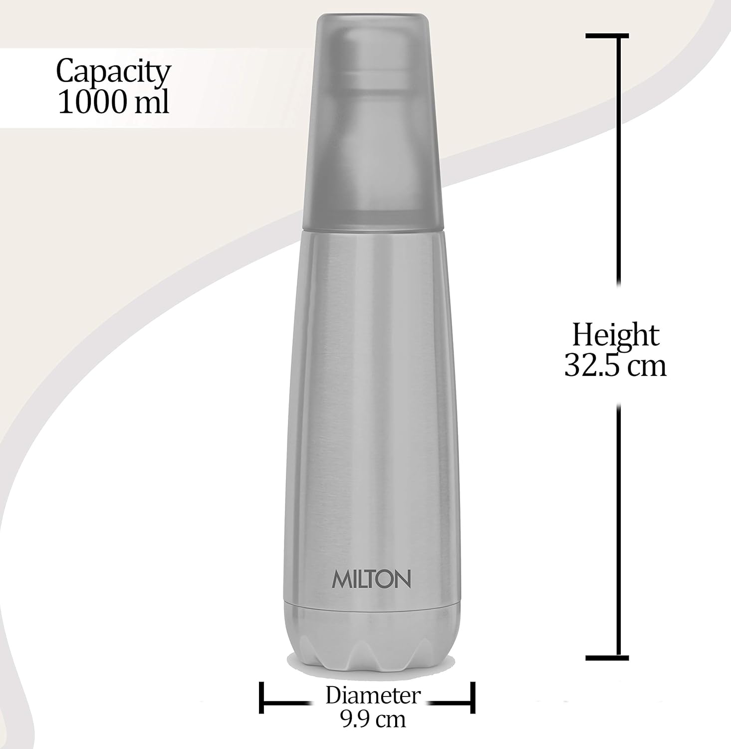 Milton Vertex Thermosteel Water Bottle with Unbreakable Plastic Tumbler | 1 Pc - view 11