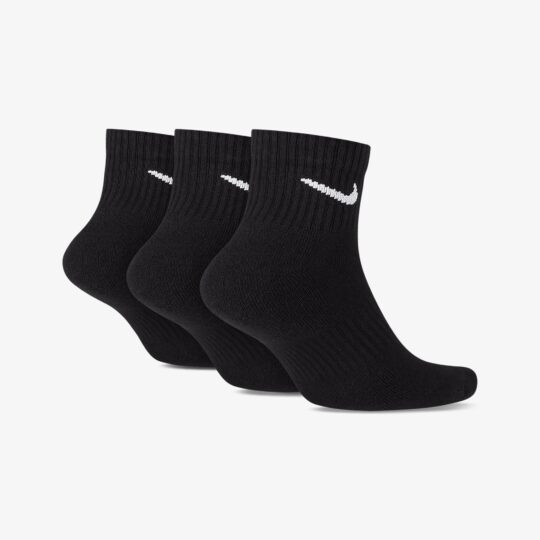 Nike | Everyday Cushioned Training Ankle Socks { Black/white - view 2