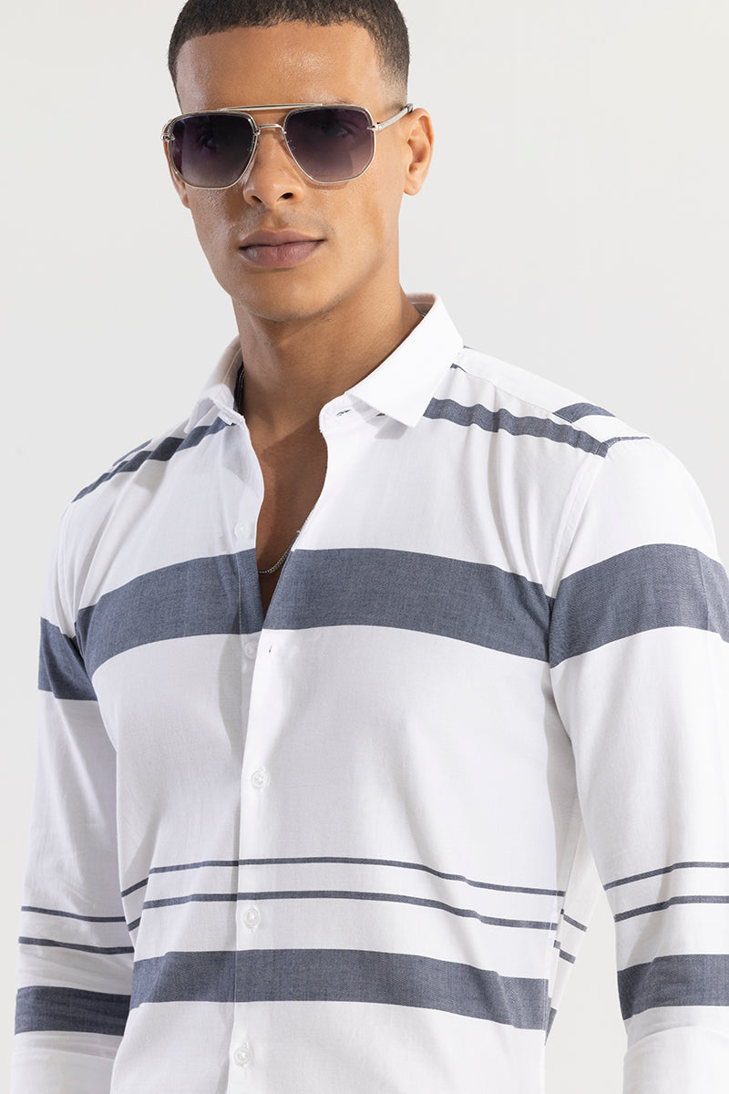 SNITCH Horizontal Lines Grey Shirt - view 5