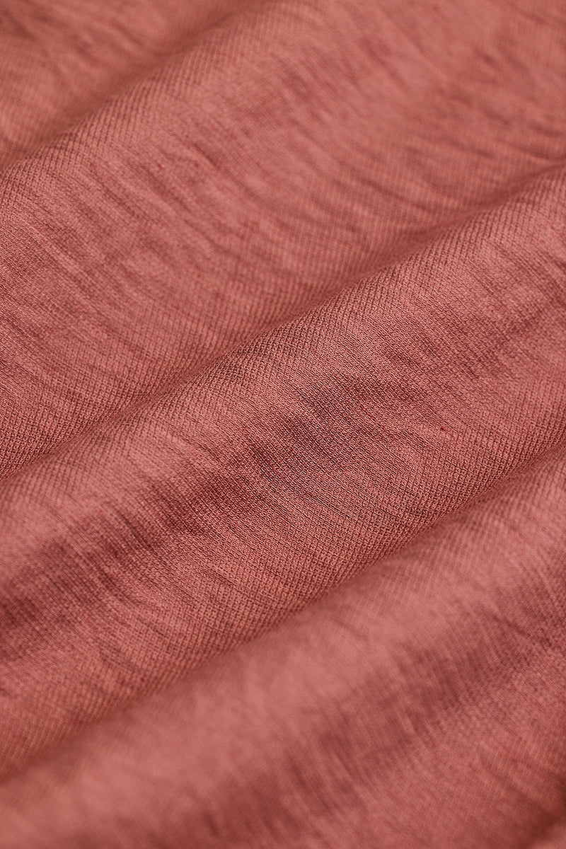 SNITCH Coral Mandarin Linen Blend Shirt - view 9