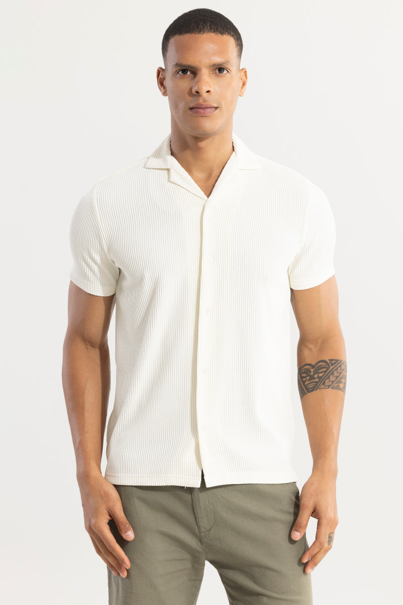SNITCH Parallel Rib White Shirt - view 5