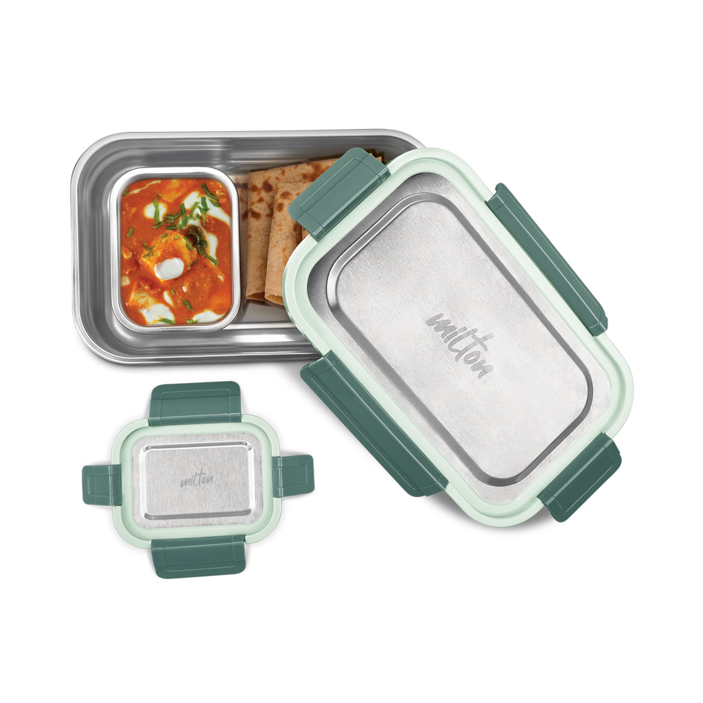 Milton Home Meal Stainless Steel Airtight Leak Proof Lunch Box | Set of 2 - view 3