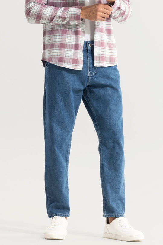 SNITCH ShadowTwill True Blue Baggy Jeans
