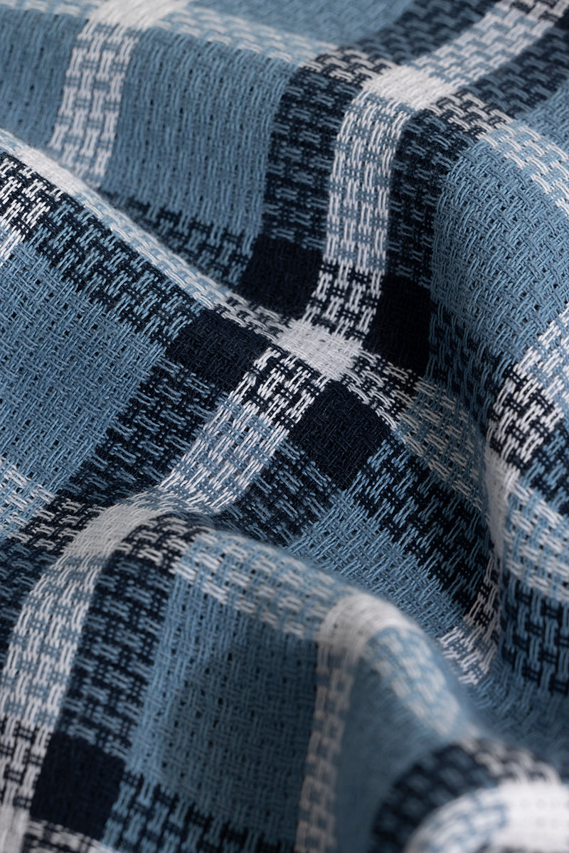 SNITCH Gridline Blue Checks Shirt - view 10