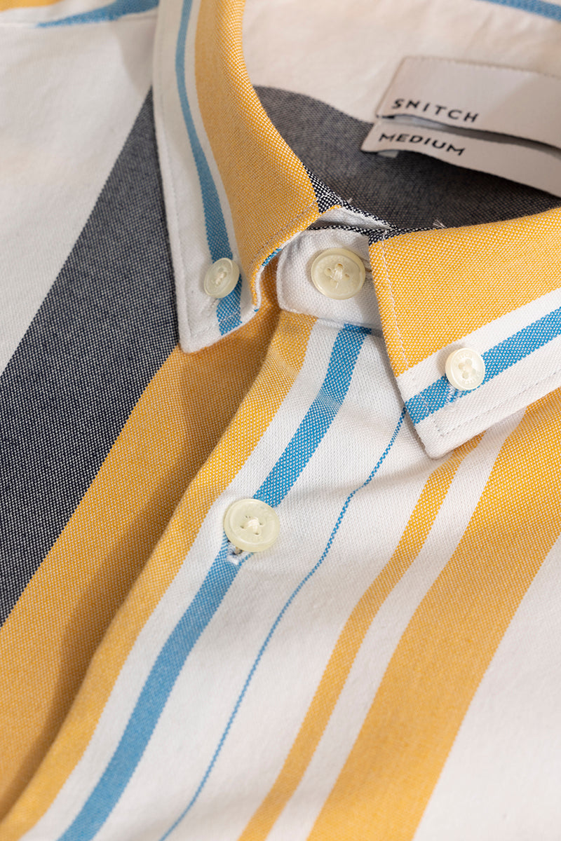SNITCH Retro Stripe Yellow Shirt - view 2