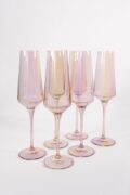 Estelle Colored Glass Estelle Colored Champagne Flute - Set of 6 {Iridescent}