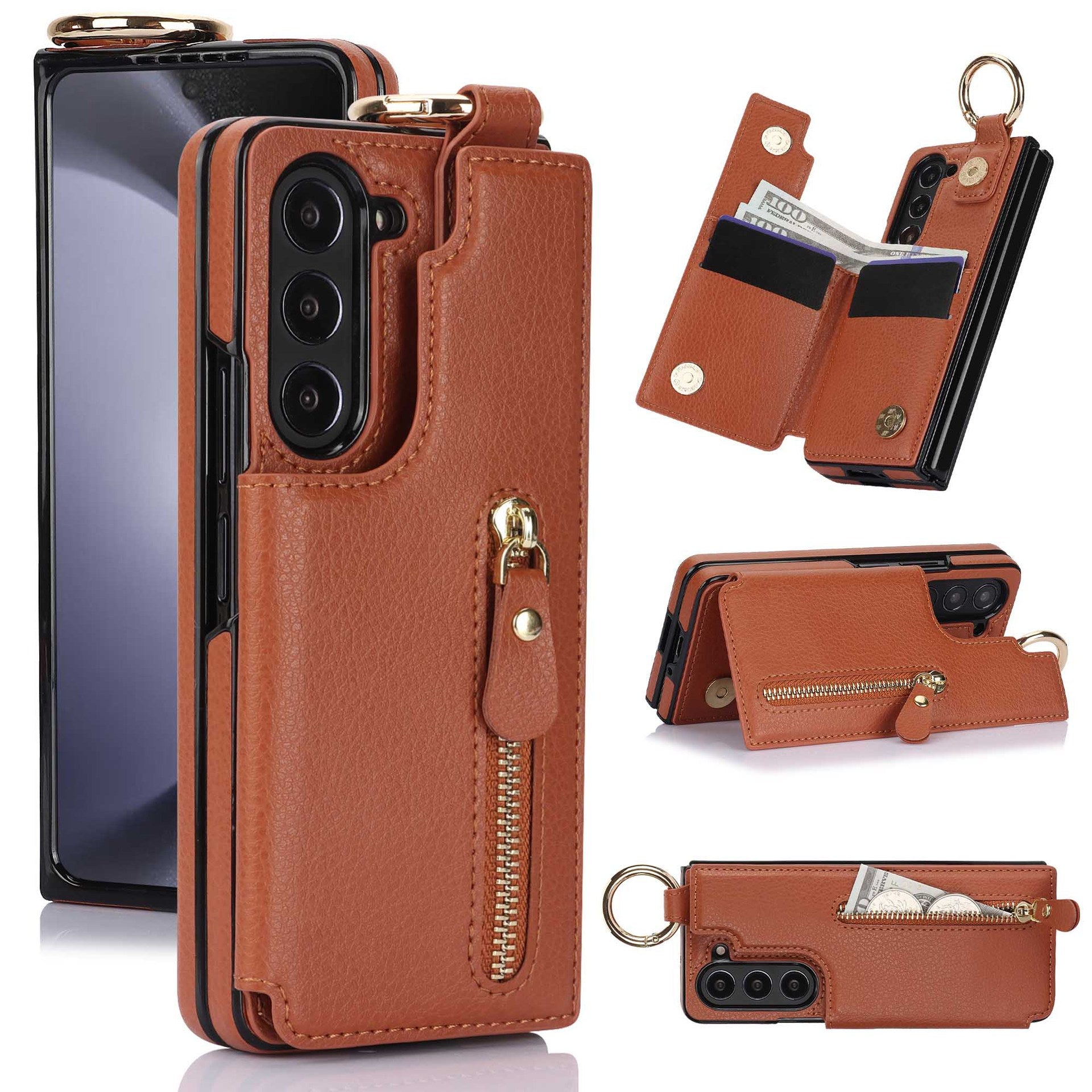 Million Cases Galaxy Z Fold6 Elegant Ring Buckle Leather Wallet Case - view 2