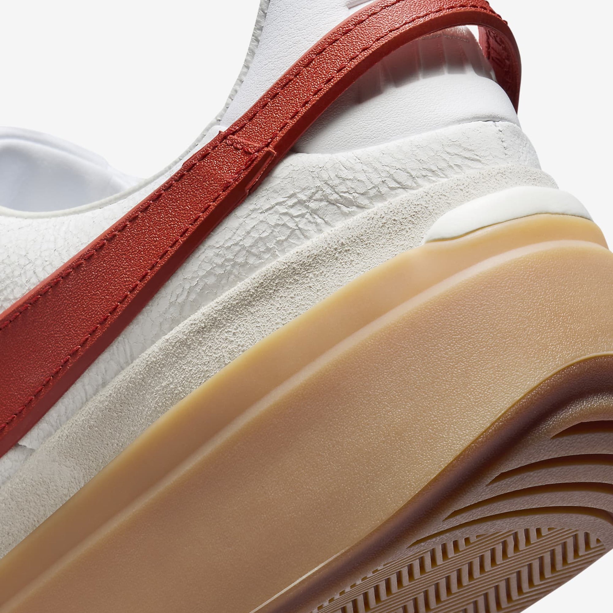 Nike | BLAZER PHANTOM LOW { WHITE/DRAGON RED-SUMMIT WHITE-GUM YELLOW - view 5