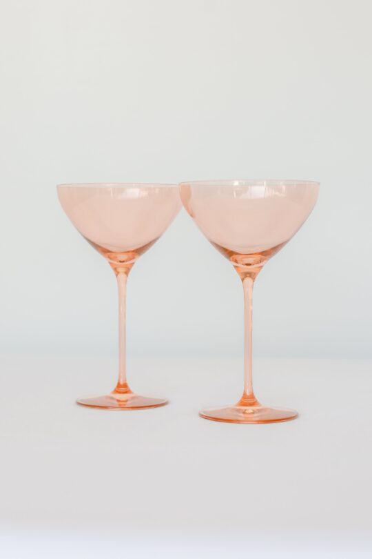 Estelle Colored Glass Estelle Colored Martini Glass - Set of 2 {Blush Pink}