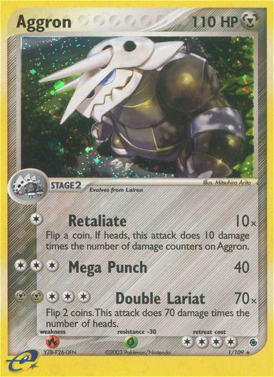 Rare holo ex1-1 – Pokémon Aggron - 1/109 - Rare Holo [ex1-1] [Holo] - Aggron - 1/109 - Rare Holo
