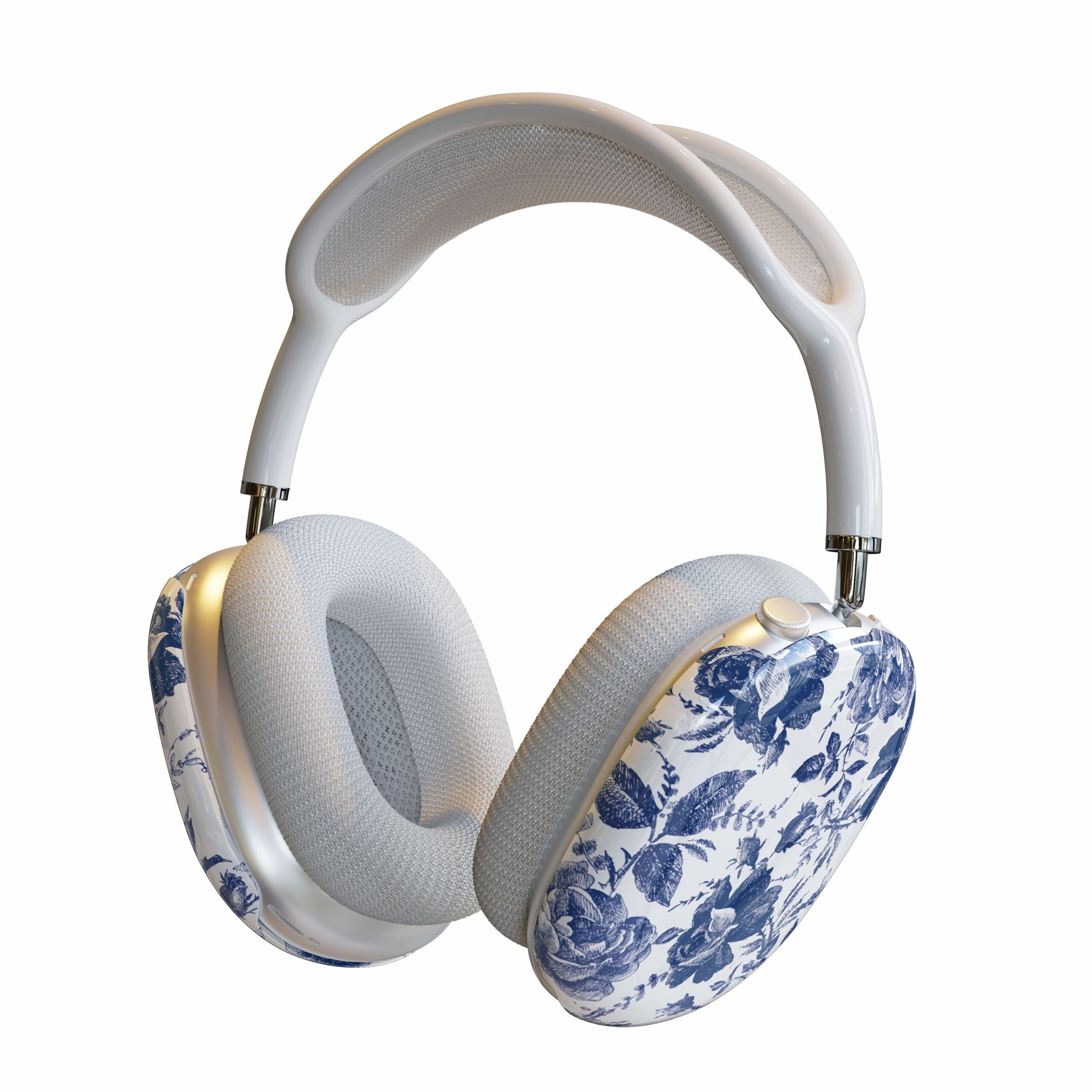 Casetry Rose to Fame | Blue & White Rose Floral AirPods Max Case - view 3