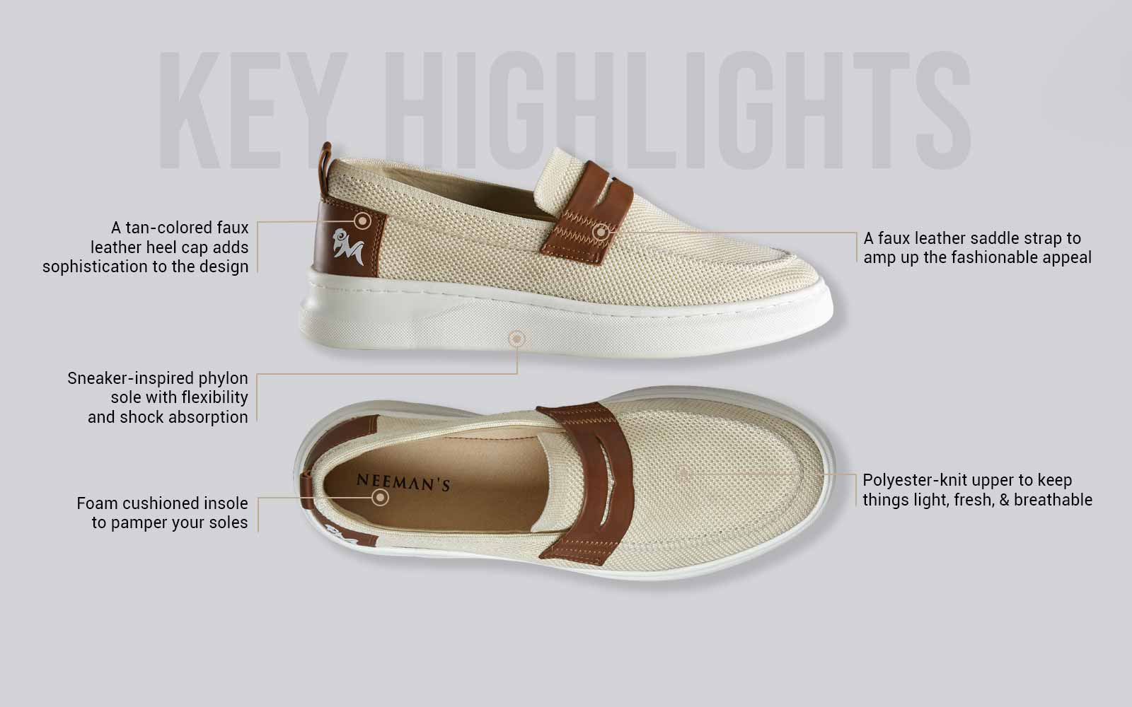 Neeman's Brunch Loafers : Ivory/Tan - view 5